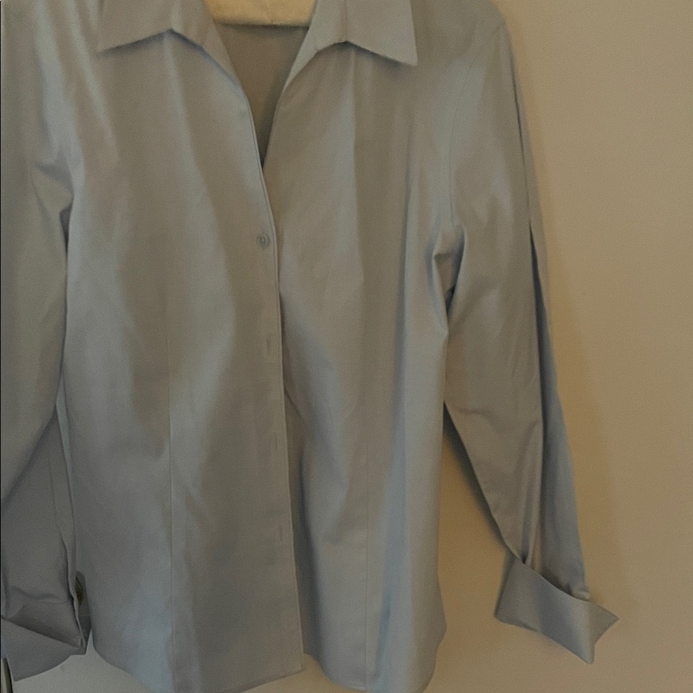 Jones New York Sky Blue Long Sleeve Shirt